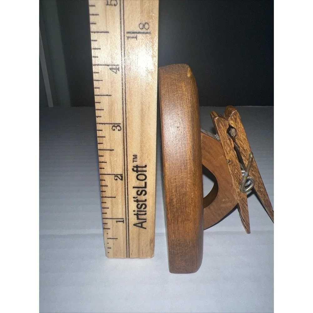 Vintage Handmade Wooden Note Holder / Unique Desk / House‎ Decor